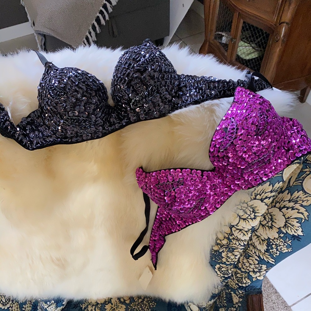 Sequin Bras Sz Small (34)